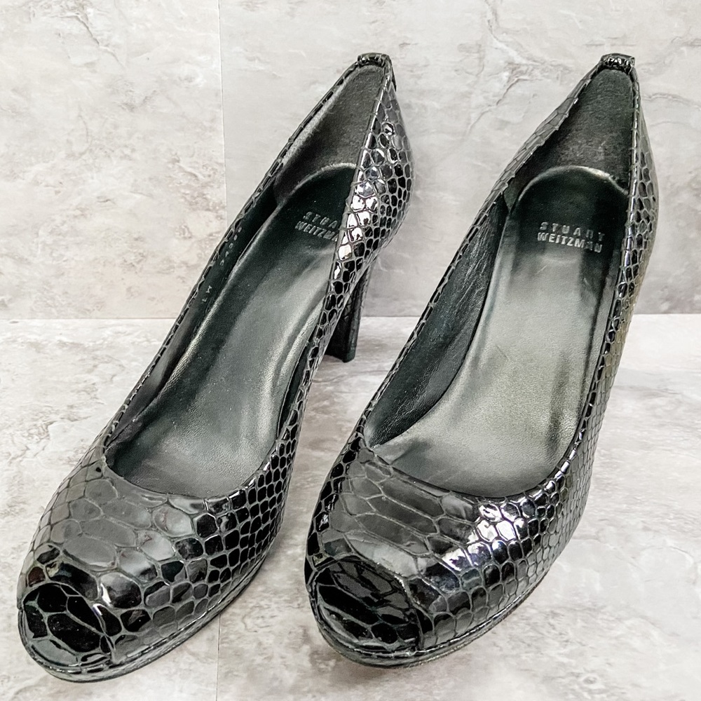 Stuart Weitzman Plainfield Peep Toe Pumps